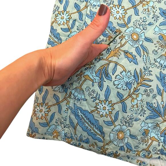 Anthropologie DRA Los Angeles Quilted Vest Medium Floral Cottagecore Prairie Zip - Picture 6 of 12